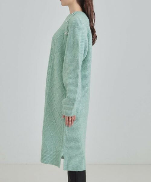 SHOO・LA・RUE / シューラルー ミニ丈・ひざ丈ワンピース | 【着丈選べる】ケーブル柄 ミックスニットワンピース | 詳細24