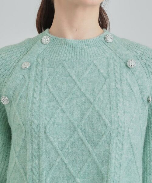 SHOO・LA・RUE / シューラルー ミニ丈・ひざ丈ワンピース | 【着丈選べる】ケーブル柄 ミックスニットワンピース | 詳細28