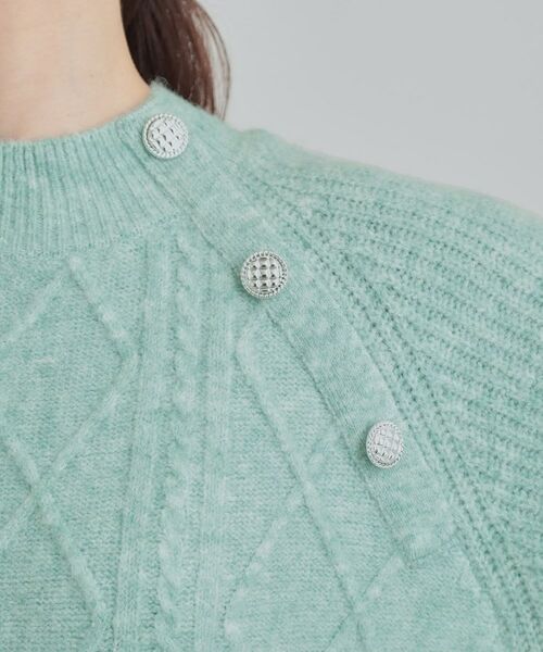 SHOO・LA・RUE / シューラルー ミニ丈・ひざ丈ワンピース | 【着丈選べる】ケーブル柄 ミックスニットワンピース | 詳細29