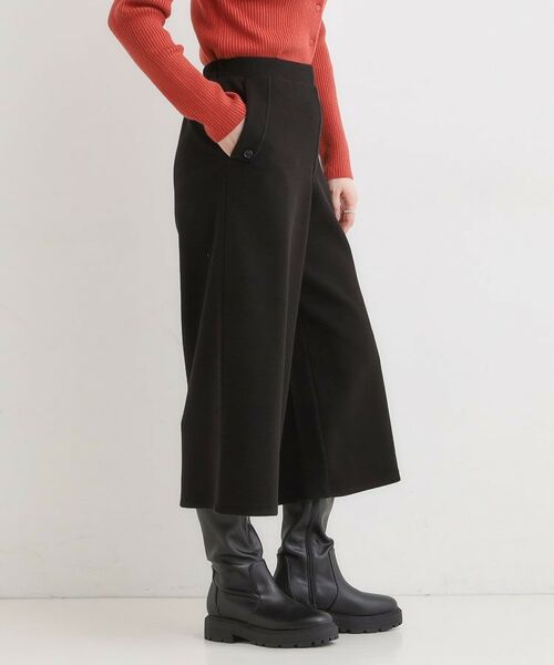SHOO・LA・RUE / シューラルー ショート・ハーフ・半端丈パンツ | 【洗濯機可/S-LL】美脚見え あったか圧縮ニット ガウチョパンツ | 詳細10