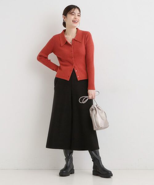 SHOO・LA・RUE / シューラルー ショート・ハーフ・半端丈パンツ | 【洗濯機可/S-LL】美脚見え あったか圧縮ニット ガウチョパンツ | 詳細11