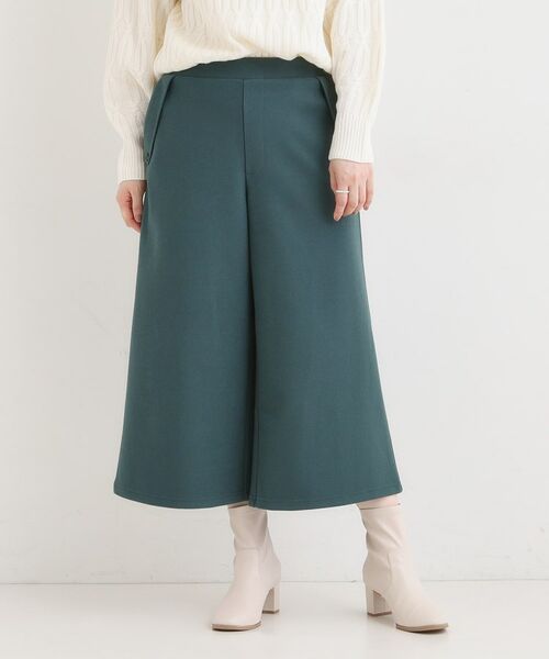 SHOO・LA・RUE / シューラルー ショート・ハーフ・半端丈パンツ | 【洗濯機可/S-LL】美脚見え あったか圧縮ニット ガウチョパンツ | 詳細13