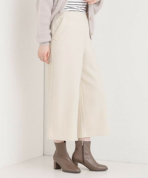 SHOO・LA・RUE / シューラルー ショート・ハーフ・半端丈パンツ | 【洗濯機可/S-LL】美脚見え あったか圧縮ニット ガウチョパンツ | 詳細18