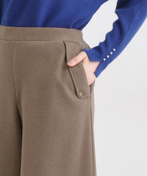 SHOO・LA・RUE / シューラルー ショート・ハーフ・半端丈パンツ | 【洗濯機可/S-LL】美脚見え あったか圧縮ニット ガウチョパンツ | 詳細26