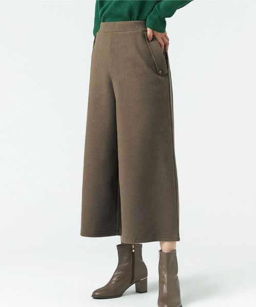 SHOO・LA・RUE / シューラルー ショート・ハーフ・半端丈パンツ | 【洗濯機可/S-LL】美脚見え あったか圧縮ニット ガウチョパンツ | 詳細28