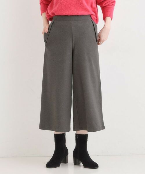 SHOO・LA・RUE / シューラルー ショート・ハーフ・半端丈パンツ | 【洗濯機可/S-LL】美脚見え あったか圧縮ニット ガウチョパンツ | 詳細5