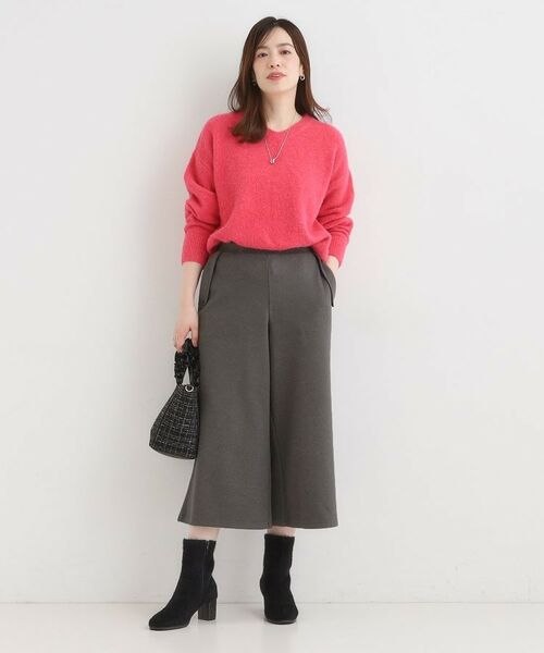 SHOO・LA・RUE / シューラルー ショート・ハーフ・半端丈パンツ | 【洗濯機可/S-LL】美脚見え あったか圧縮ニット ガウチョパンツ | 詳細7