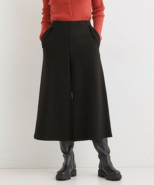 SHOO・LA・RUE / シューラルー ショート・ハーフ・半端丈パンツ | 【洗濯機可/S-LL】美脚見え あったか圧縮ニット ガウチョパンツ | 詳細9