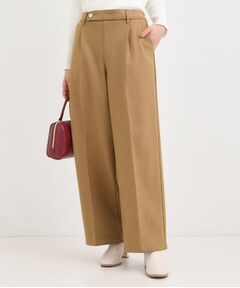 SHOO・LA・RUE / シューラルー パンツ | 【着丈選べる】ウールフィールあったか裏起毛ワイドパンツ