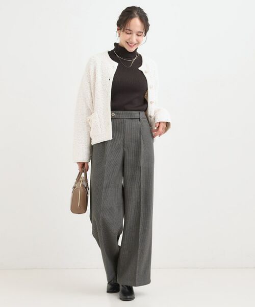 SHOO・LA・RUE / シューラルー パンツ | 【着丈選べる】ウールフィールあったか裏起毛ワイドパンツ | 詳細17