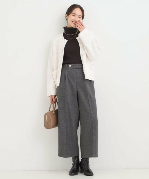 SHOO・LA・RUE / シューラルー パンツ | 【着丈選べる】ウールフィールあったか裏起毛ワイドパンツ | 詳細20