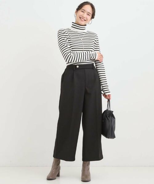 SHOO・LA・RUE / シューラルー パンツ | 【着丈選べる】ウールフィールあったか裏起毛ワイドパンツ | 詳細6