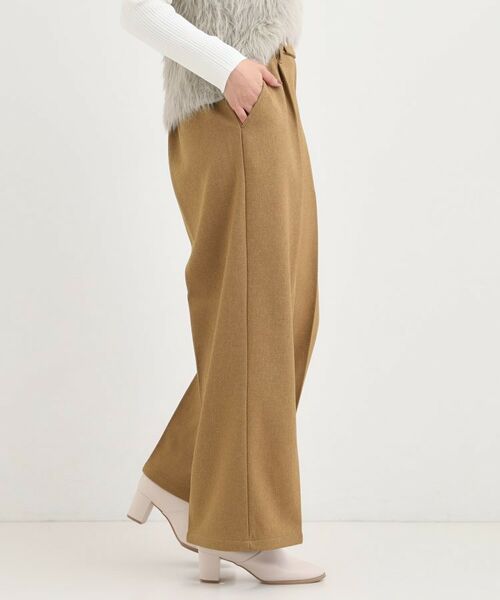 SHOO・LA・RUE / シューラルー パンツ | 【着丈選べる】ウールフィールあったか裏起毛ワイドパンツ | 詳細9