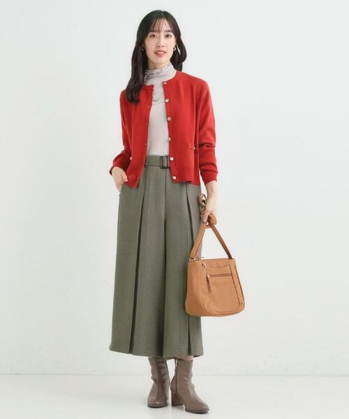 SHOO・LA・RUE / シューラルー パンツ | 【着丈選べる/S-LL】大人のきれいめスタイルに ベルト付きワイドパンツ | 詳細13