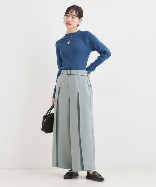 SHOO・LA・RUE / シューラルー パンツ | 【着丈選べる/S-LL】大人のきれいめスタイルに ベルト付きワイドパンツ | 詳細17