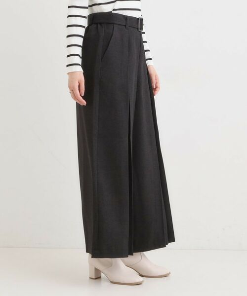 SHOO・LA・RUE / シューラルー パンツ | 【着丈選べる/S-LL】大人のきれいめスタイルに ベルト付きワイドパンツ | 詳細2
