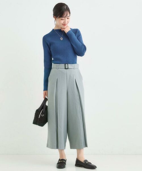 SHOO・LA・RUE / シューラルー パンツ | 【着丈選べる/S-LL】大人のきれいめスタイルに ベルト付きワイドパンツ | 詳細20