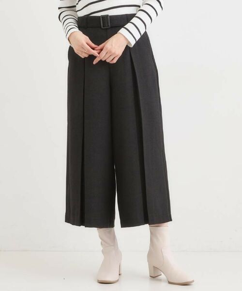 SHOO・LA・RUE / シューラルー パンツ | 【着丈選べる/S-LL】大人のきれいめスタイルに ベルト付きワイドパンツ | 詳細4