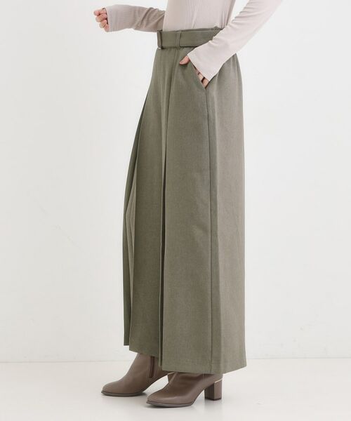 SHOO・LA・RUE / シューラルー パンツ | 【着丈選べる/S-LL】大人のきれいめスタイルに ベルト付きワイドパンツ | 詳細9