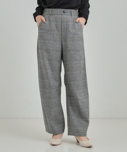 SHOO・LA・RUE / シューラルー パンツ | 【あったか】チェックカーブパンツ | 詳細1
