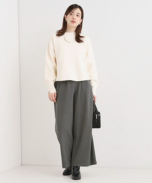 SHOO・LA・RUE / シューラルー ショート・ハーフ・半端丈パンツ | 【着丈選べる】あったかもちもちワイドパンツ | 詳細10