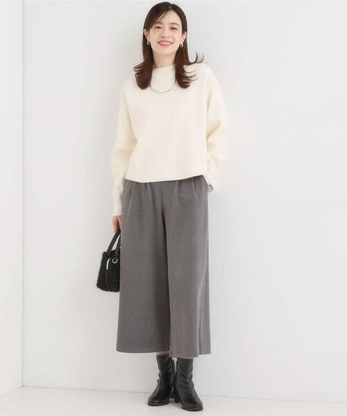 SHOO・LA・RUE / シューラルー ショート・ハーフ・半端丈パンツ | 【着丈選べる】あったかもちもちワイドパンツ | 詳細13