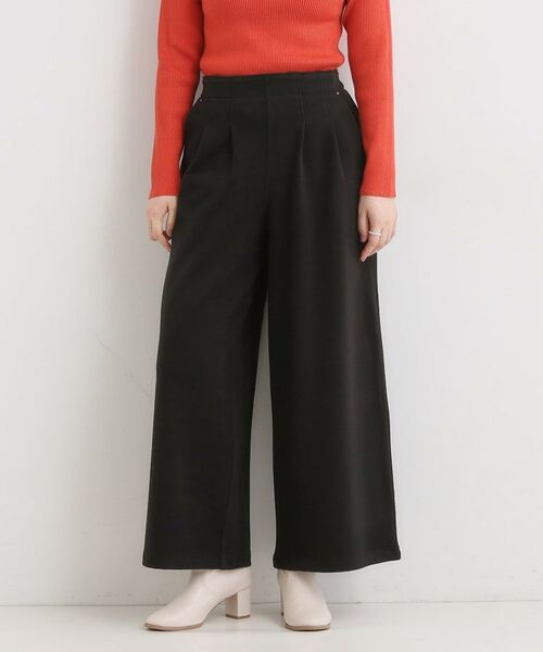 SHOO・LA・RUE / シューラルー ショート・ハーフ・半端丈パンツ | 【着丈選べる】あったかもちもちワイドパンツ | 詳細15