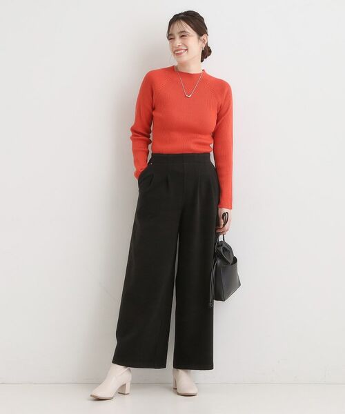 SHOO・LA・RUE / シューラルー ショート・ハーフ・半端丈パンツ | 【着丈選べる】あったかもちもちワイドパンツ | 詳細17