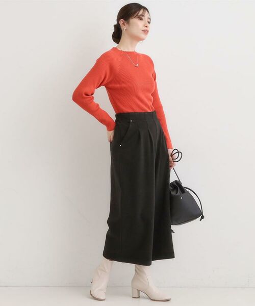 SHOO・LA・RUE / シューラルー ショート・ハーフ・半端丈パンツ | 【着丈選べる】あったかもちもちワイドパンツ | 詳細20