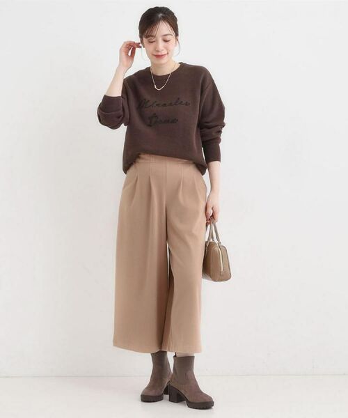 SHOO・LA・RUE / シューラルー ショート・ハーフ・半端丈パンツ | 【着丈選べる】あったかもちもちワイドパンツ | 詳細27