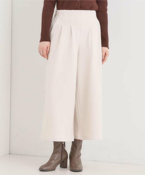 SHOO・LA・RUE / シューラルー ショート・ハーフ・半端丈パンツ | 【着丈選べる】あったかもちもちワイドパンツ | 詳細4