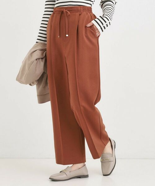 SHOO・LA・RUE / シューラルー パンツ | 【洗濯機可/S-LL】上品シルエットで美しい イージーワイドパンツ(オレンジ(069))