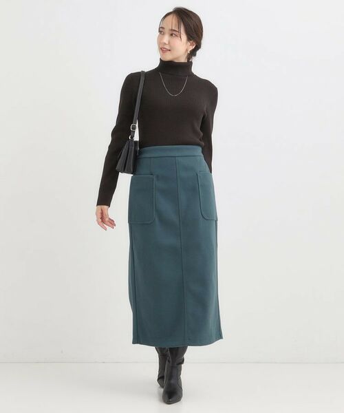 SHOO・LA・RUE / シューラルー ロング・マキシ丈スカート | 【S-LL】あったかすっきり 圧縮ニットナロースカート | 詳細15