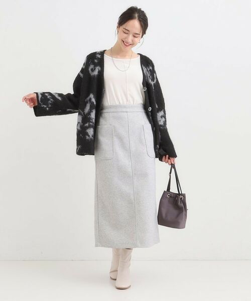 SHOO・LA・RUE / シューラルー ロング・マキシ丈スカート | 【S-LL】あったかすっきり 圧縮ニットナロースカート | 詳細3