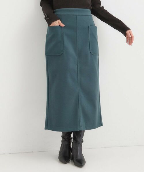 SHOO・LA・RUE/シューラルー 圧縮ニットナロースカート グリーン(024) 03(L) SHOO・LA・RUE/シューラルー 圧縮ニットナロースカート グリーン(024) 03(L)
