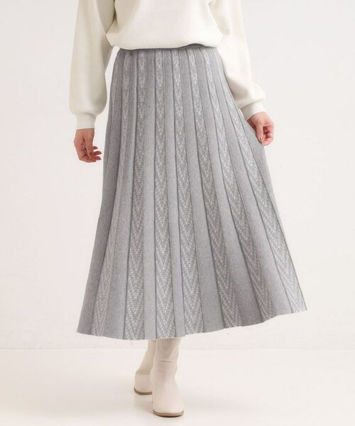 SHOO・LA・RUE/シューラルー 【高レビュー/セットアップ可/S-LL】女性らしさ際立つ 洗えるもちもちニットスカート グレー(312) 03(L) SHOO・LA・RUE/シューラルー 【高レビュー/セットアップ可/S-LL】女性らしさ際立つ 洗えるもちもちニットスカート グレー(312) 03(L)