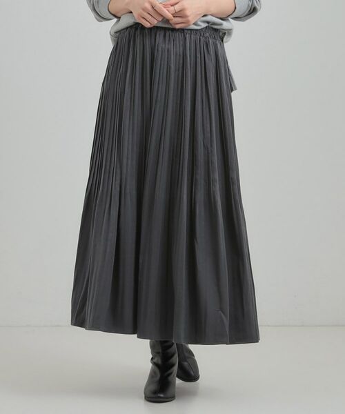 SHOO・LA・RUE / シューラルー ロング・マキシ丈スカート | 【着丈選べる/あったか】秘密のある プリーツスカート | 詳細1