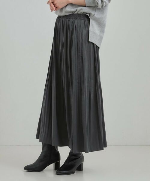 SHOO・LA・RUE / シューラルー ロング・マキシ丈スカート | 【着丈選べる/あったか】秘密のある プリーツスカート | 詳細2