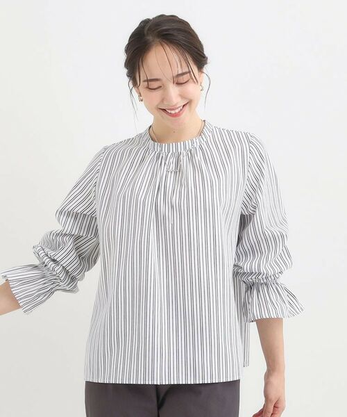 SHOO・LA・RUE / シューラルー シャツ・ブラウス | マルチストライプブラウス | 詳細1