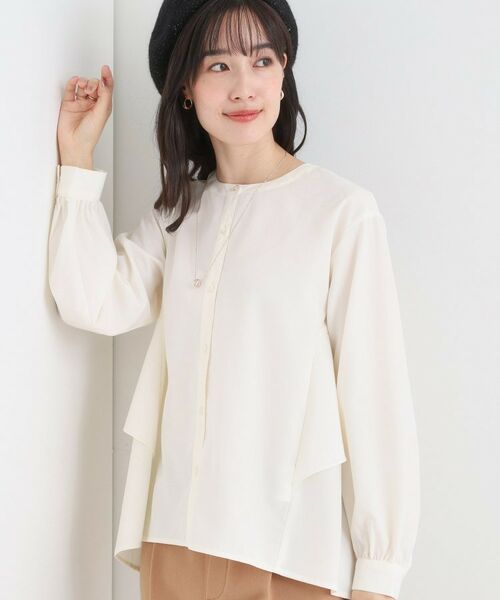 SHOO・LA・RUE / シューラルー シャツ・ブラウス | 後ろフリルシャツ(オフホワイト(003))