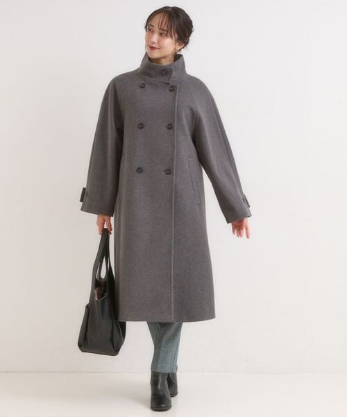 SHOO・LA・RUE / シューラルー その他アウター | 【S-LL】大人のきれいめスタイルに ウール調スタンドロングコート | 詳細1