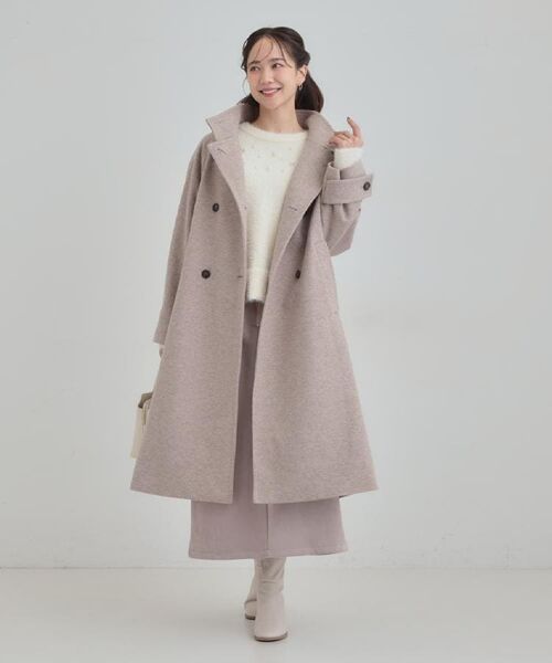SHOO・LA・RUE / シューラルー その他アウター | 【S-LL】大人のきれいめスタイルに ウール調スタンドロングコート | 詳細27