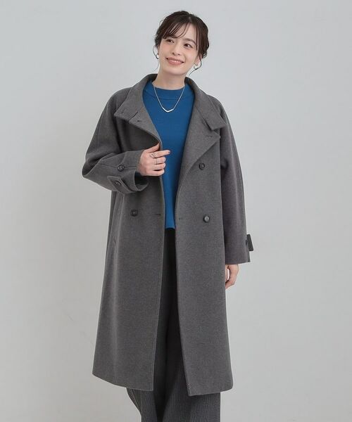 SHOO・LA・RUE / シューラルー その他アウター | 【S-LL】大人のきれいめスタイルに ウール調スタンドロングコート | 詳細28