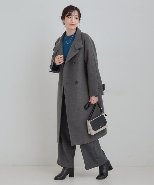 SHOO・LA・RUE / シューラルー その他アウター | 【S-LL】大人のきれいめスタイルに ウール調スタンドロングコート | 詳細30
