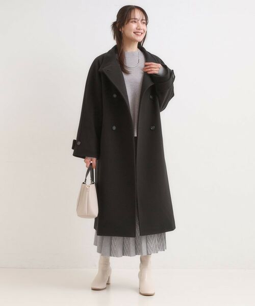 SHOO・LA・RUE / シューラルー その他アウター | 【S-LL】大人のきれいめスタイルに ウール調スタンドロングコート | 詳細5