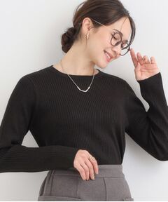 SHOO・LA・RUE / シューラルー ニット・セーター | 【絶妙なゆるピタ/洗濯機可】ちくちくしにくい リブクルーネックやわらかニット【CIRCRIC】