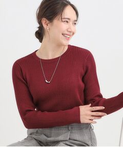 SHOO・LA・RUE / シューラルー ニット・セーター | 【絶妙なゆるピタ/洗濯機可】ちくちくしにくい リブクルーネックやわらかニット【CIRCRIC】