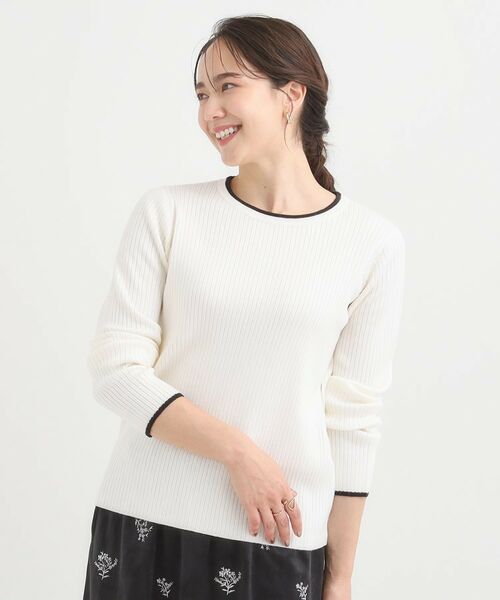 SHOO・LA・RUE / シューラルー ニット・セーター | 【絶妙なゆるピタ/洗濯機可】ちくちくしにくい リブクルーネックやわらかニット【CIRCRIC】 | 詳細13