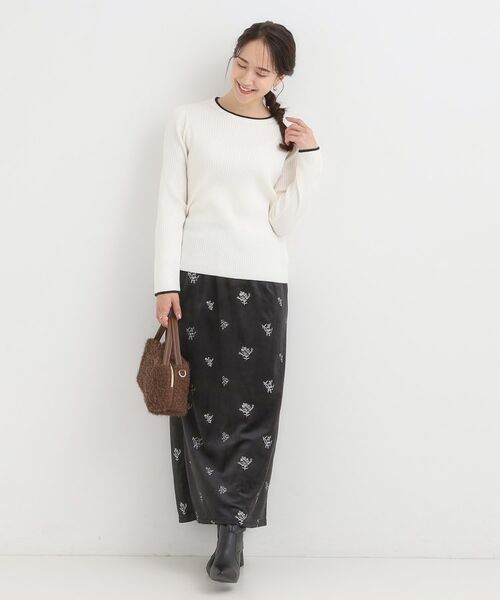 SHOO・LA・RUE / シューラルー ニット・セーター | 【絶妙なゆるピタ/洗濯機可】ちくちくしにくい リブクルーネックやわらかニット【CIRCRIC】 | 詳細15