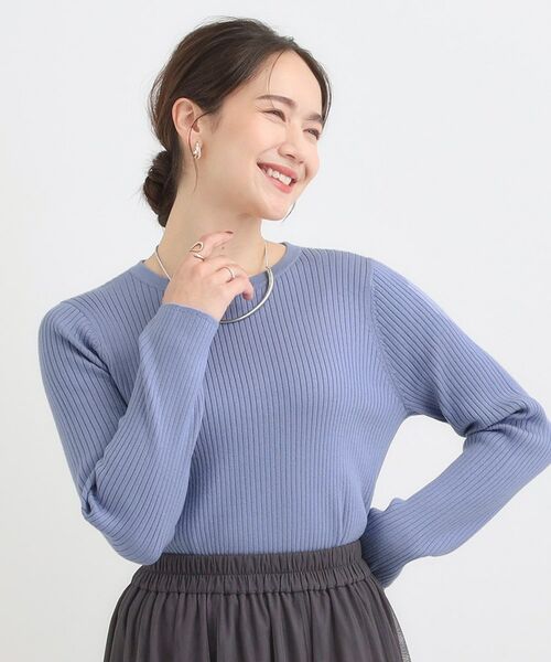 SHOO・LA・RUE / シューラルー ニット・セーター | 【絶妙なゆるピタ/洗濯機可】ちくちくしにくい リブクルーネックやわらかニット【CIRCRIC】 | 詳細21